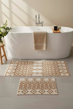 Ethnic Pattern 2-Piece Bathroom Toilet Mat Set