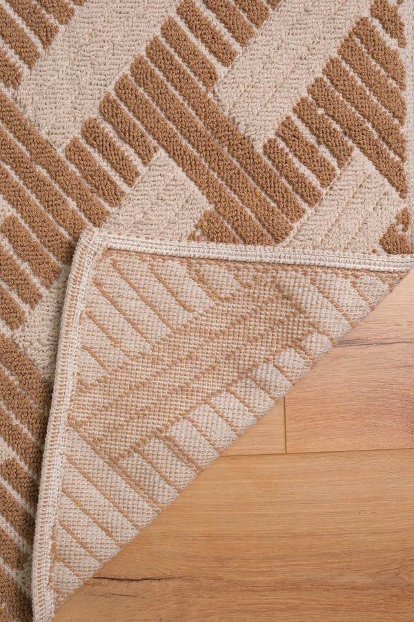 Striped Rustic 2-Piece Bathroom Toilet Mat Set