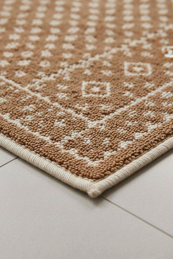 Scandinavian Pattern 2-Piece Bathroom Toilet Mat Set