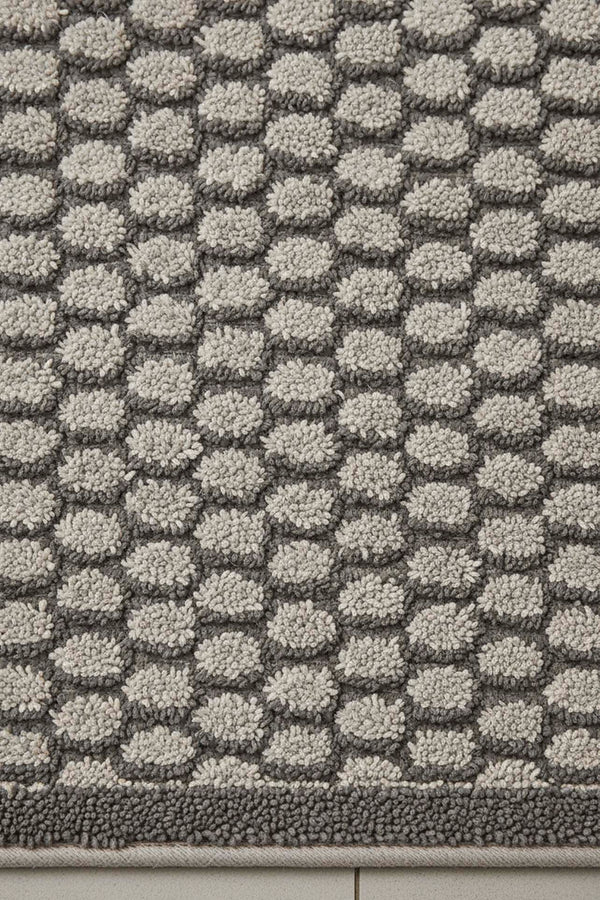 Honeycomb Pattern 2-Piece Bathroom Toilet Mat Set