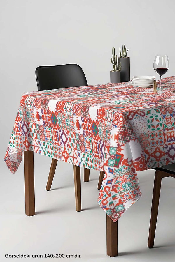 Colorful Ethnic Patterned Tablecloth, Dining Cloth, Picnic Cloth