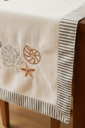 Marine Embroidered Runner 50x130 cm