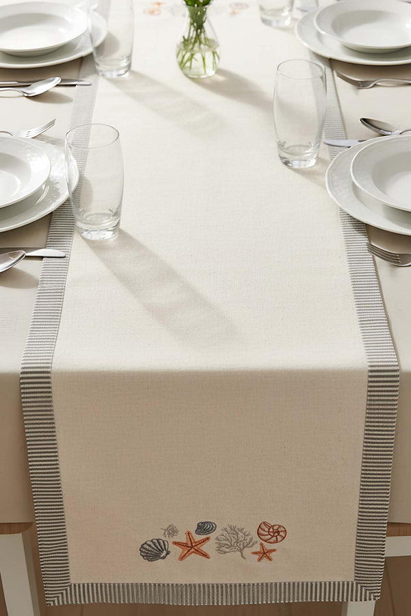 Marine Embroidered Runner 50x130 cm