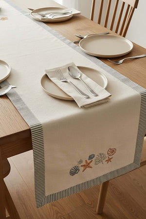 Marine Embroidered Runner 50x130 cm
