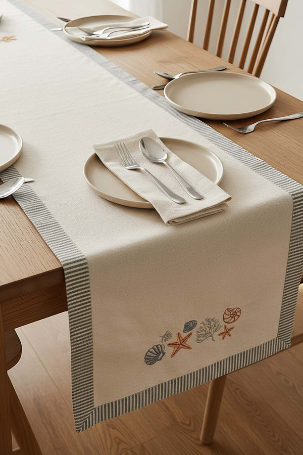 Marine Embroidered Runner 50x130 cm