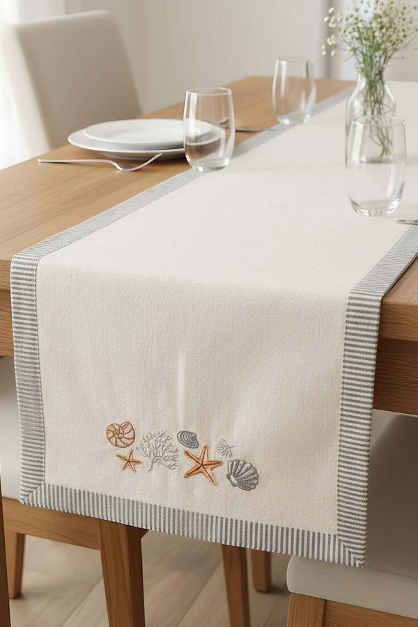 Marine Embroidered Runner 50x130 cm