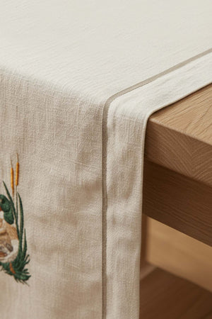 Bird Embroidered Runner 50x130 cm