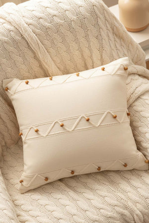 Zigzag Beaded Decorative Cushion Cover