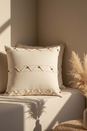 Zigzag Beaded Decorative Cushion Cover