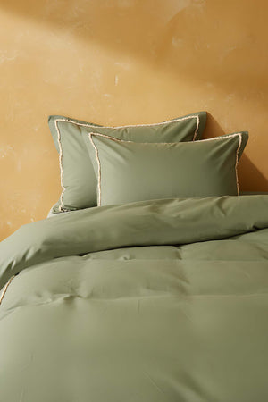 Prima 100% Cotton Punch-Detail Duvet Cover Set – 4 Pieces