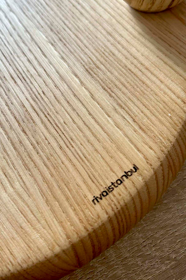 Wooden 3-legged Chestnut Wood Serving Stand, Presentation Tray