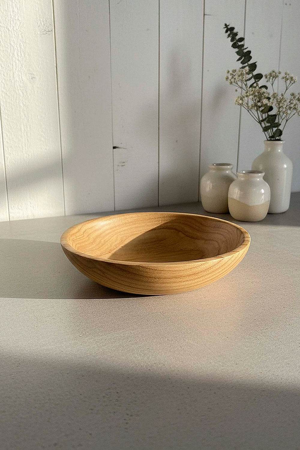 Wooden Chestnut Wood Serving Bowl, Serving Tray, 20 cm