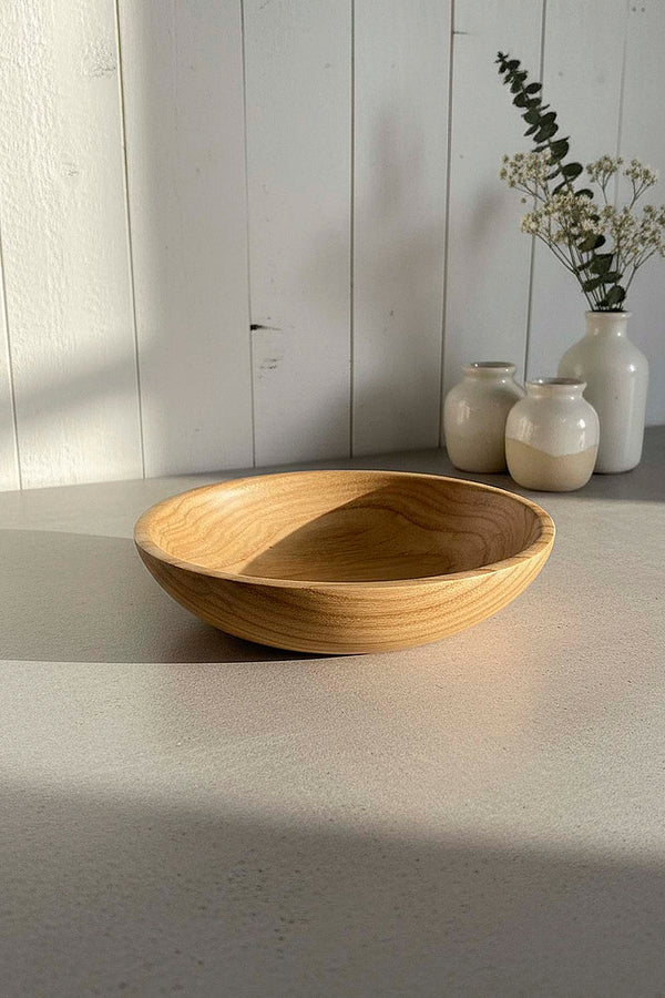 Wooden Chestnut Wood Serving Bowl, Serving Tray, 20 cm