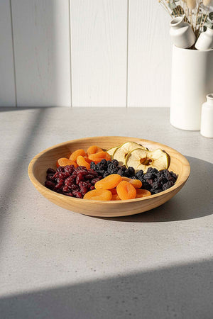 Wooden Chestnut Wood Serving Bowl, Serving Tray, 20 cm
