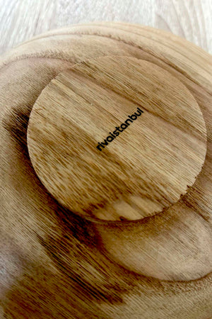 Wooden Chestnut Wood Serving Bowl, Serving Tray, 20 cm