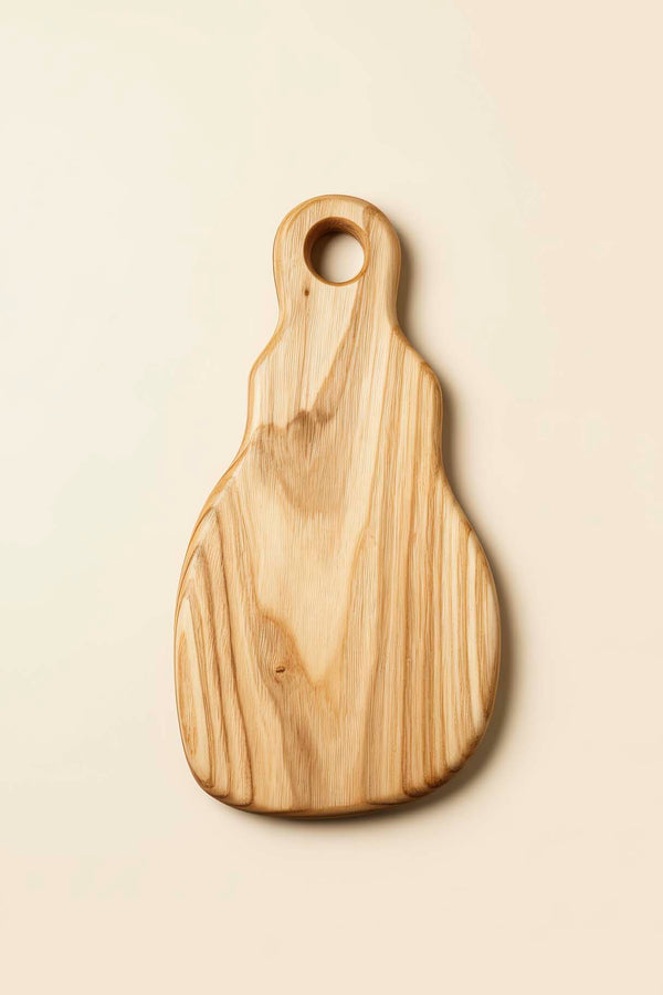 Wooden Amorphous Chestnut Serving Board, Presentation Stand