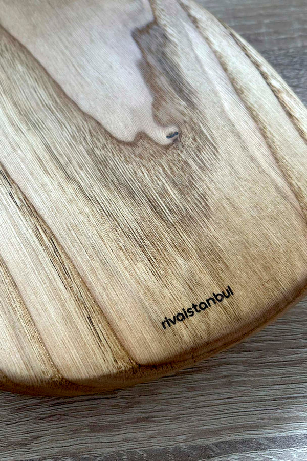 Wooden Amorphous Chestnut Serving Board, Presentation Stand