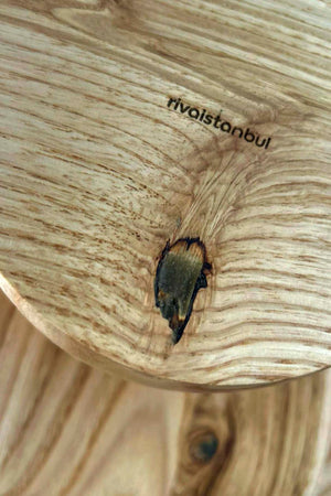 Wooden Serving Bowl with Stand, Chestnut Wood, Serving Tray