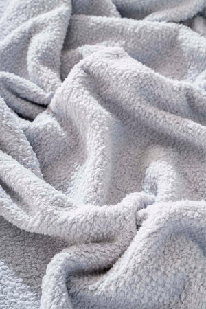 Light Gray Valencia Sherpa Double Plush Blanket