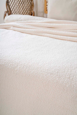 Cream Valencia Sherpa Double Plush Blanket