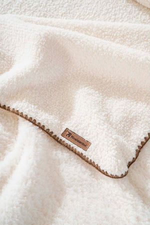 Cream Valencia Sherpa Double Plush Blanket