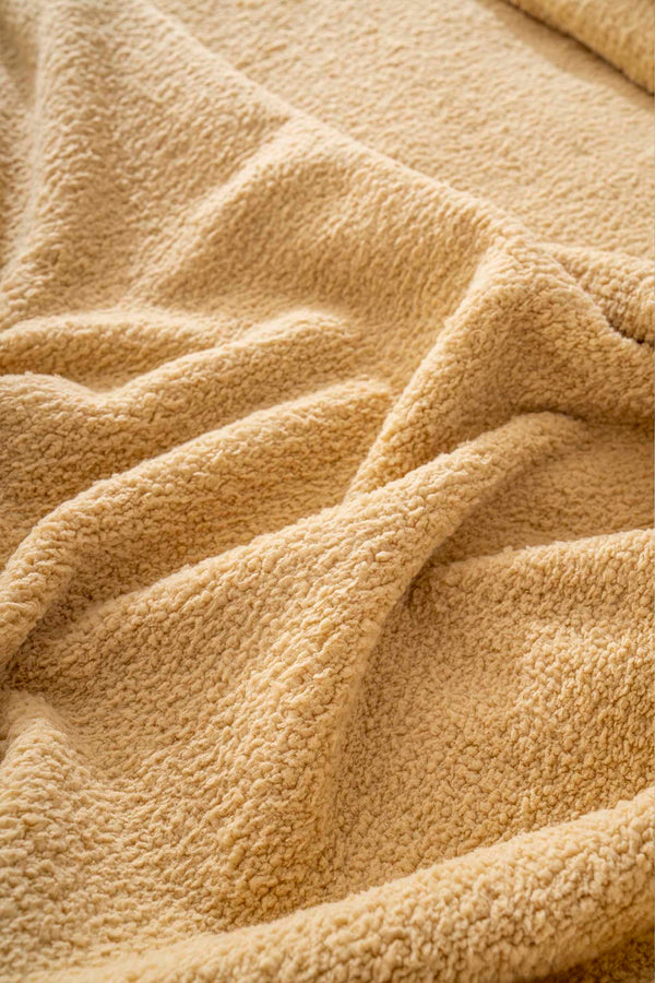 Mustard Valencia Sherpa Double Plush Blanket