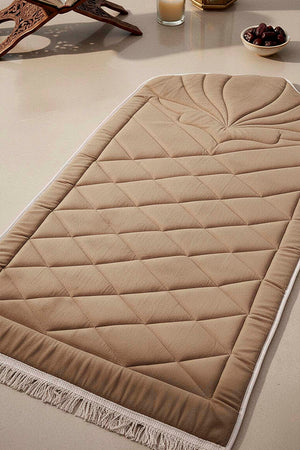 Mink Quilted Padded Luxury Prayer Mat 65 × 115 cm