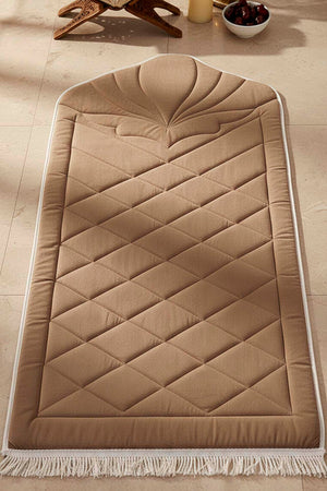 Mink Quilted Padded Luxury Prayer Mat 65 × 115 cm