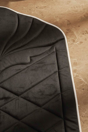 Black Quilted Padded Luxury Prayer Mat 65 × 115 cm