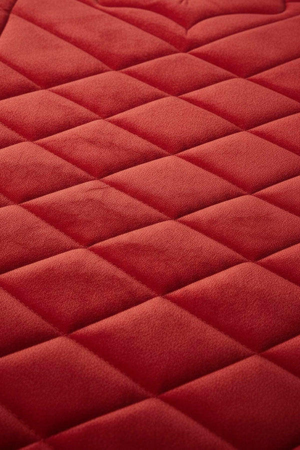 Red Quilted Padded Luxury Prayer Mat 65 × 115 cm