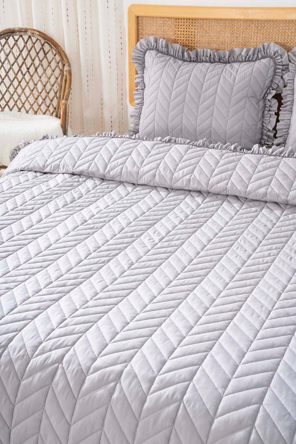 Miranda Ruffled Double Bedspread Set 3-Piece Sleep & Dowry Set