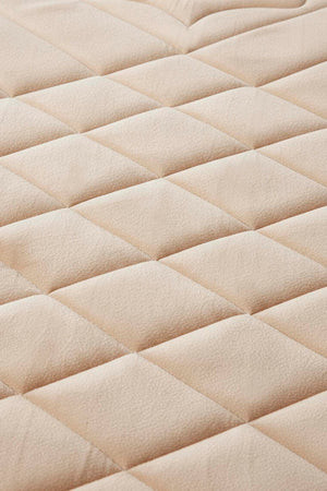 Cream Quilted Padded Luxury Prayer Mat 65 × 115 cm