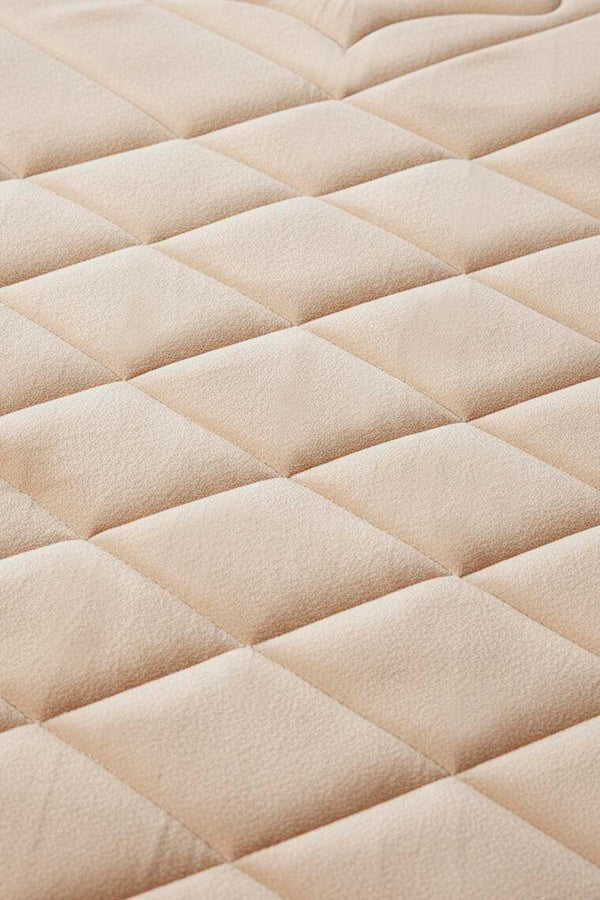 Cream Quilted Padded Luxury Prayer Mat 65 × 115 cm