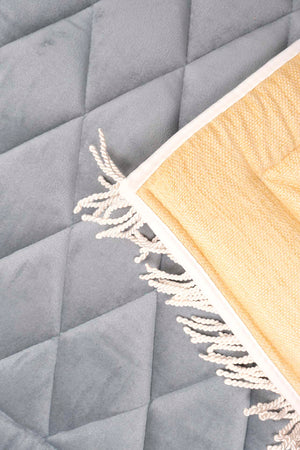 Gray Quilted Padded Luxury Prayer Mat – 65 x 115 cm