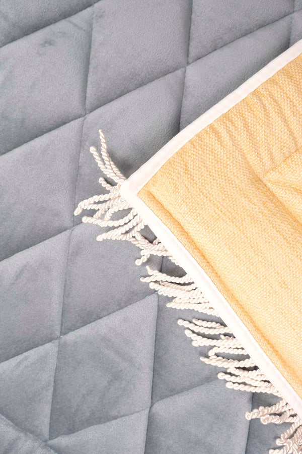 Gray Quilted Padded Luxury Prayer Mat – 65 x 115 cm
