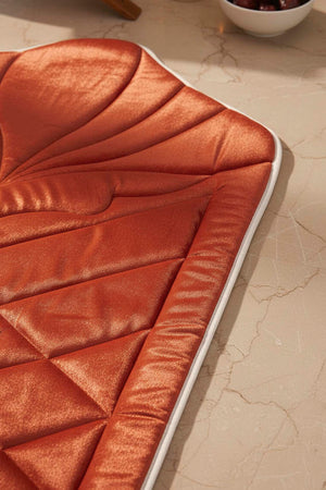 Tile Red Quilted Padded Luxury Prayer Mat 65 × 115 cm