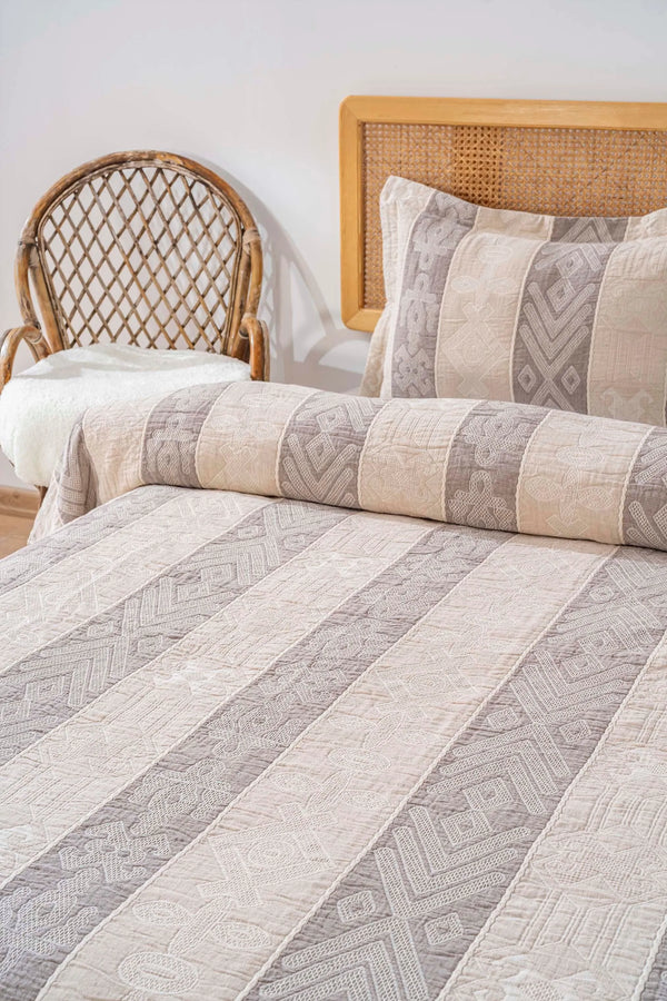 Serena Cappuccino Double Bedding Set 3 Pieces Sleep & Dowry Set