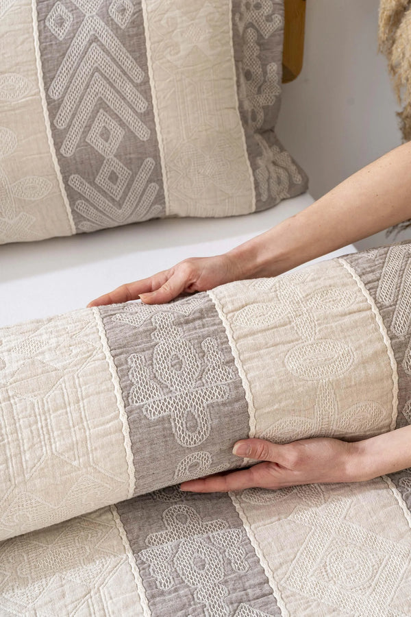 Serena Cappuccino Double Bedding Set 3 Pieces Sleep & Dowry Set