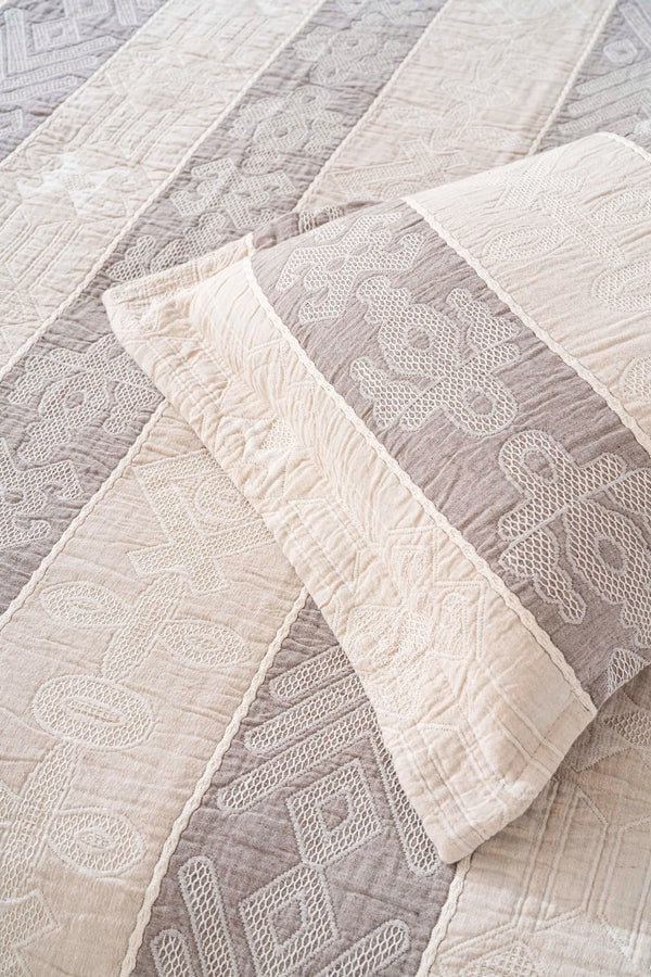 Serena Cappuccino Double Bedding Set 3 Pieces Sleep & Dowry Set