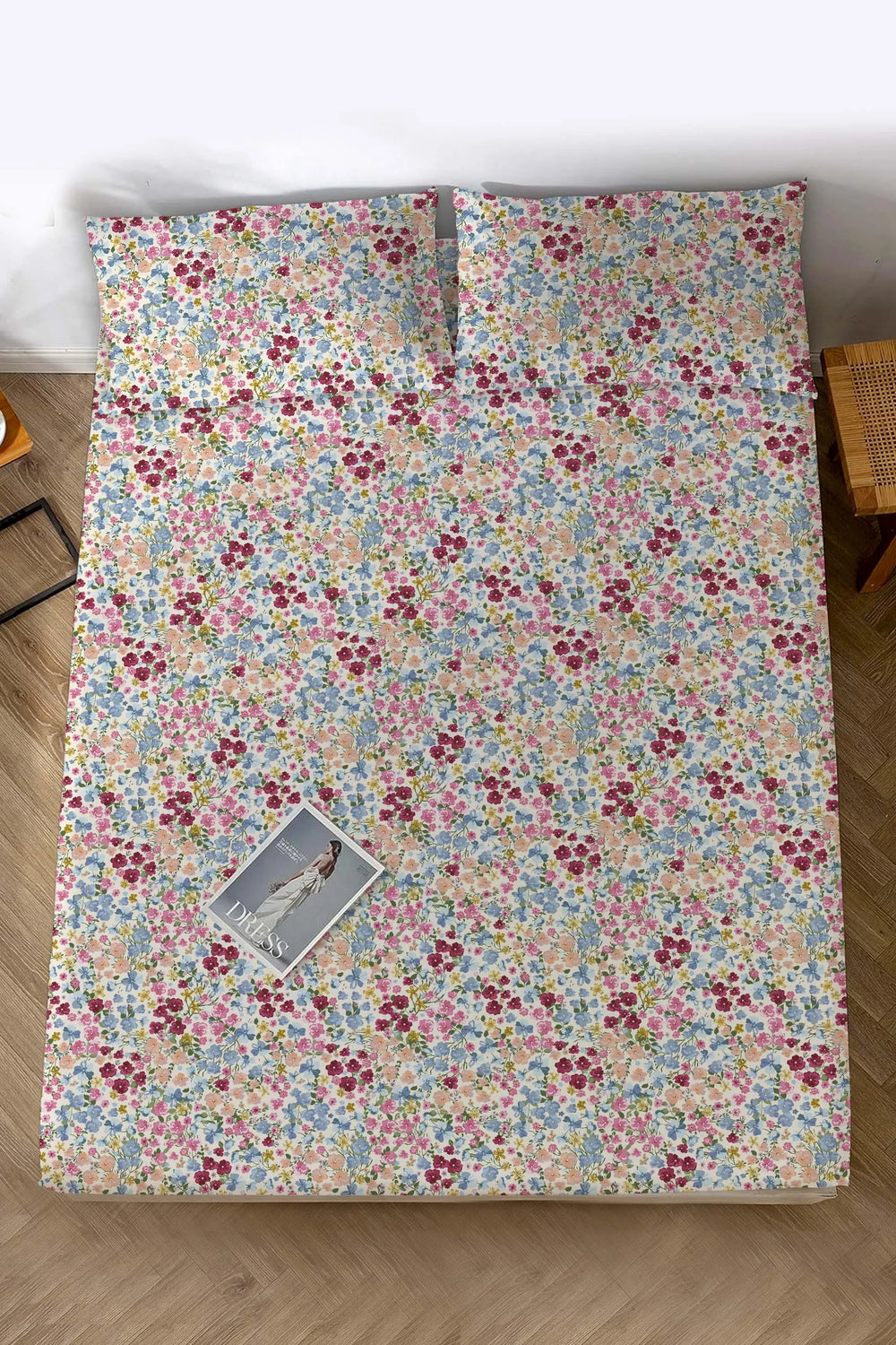 Sevda Flower Double Bed Sheet Cotton