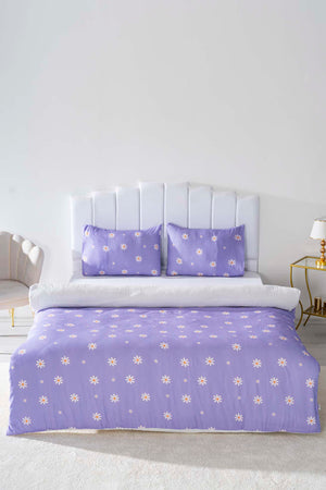 Purple Daisy Single Duvet Cover Set – Cotton
