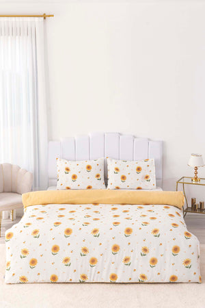 Sunflower Double Duvet Cover Set, Cotton