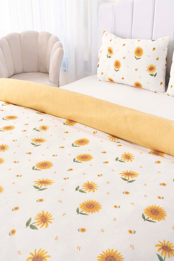 Sunflower Single Bed Duvet Set Cotton