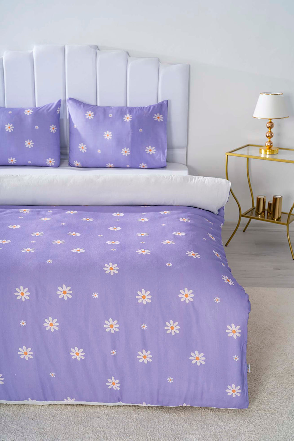 Purple Daisy Single Duvet Cover Set – Cotton