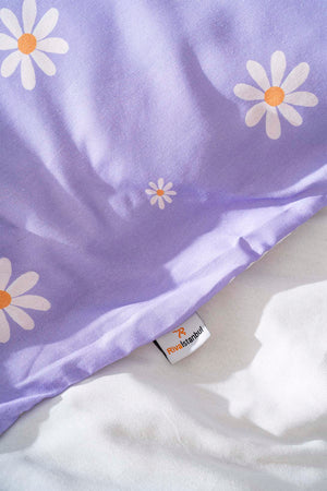 Purple Daisy Single Duvet Cover Set – Cotton
