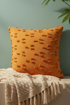 Orange Polka Dot Punch Decorative Cushion Cover