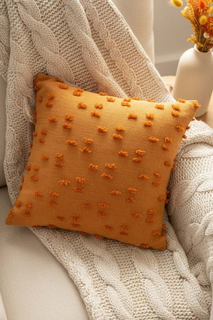 Orange Polka Dot Punch Decorative Cushion Cover