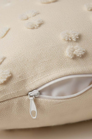 Cream Polka Dot Punch Decorative Cushion Cover