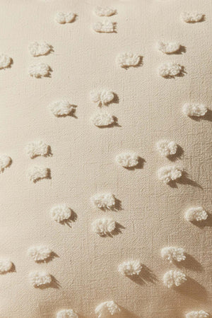 Cream Polka Dot Punch Decorative Cushion Cover