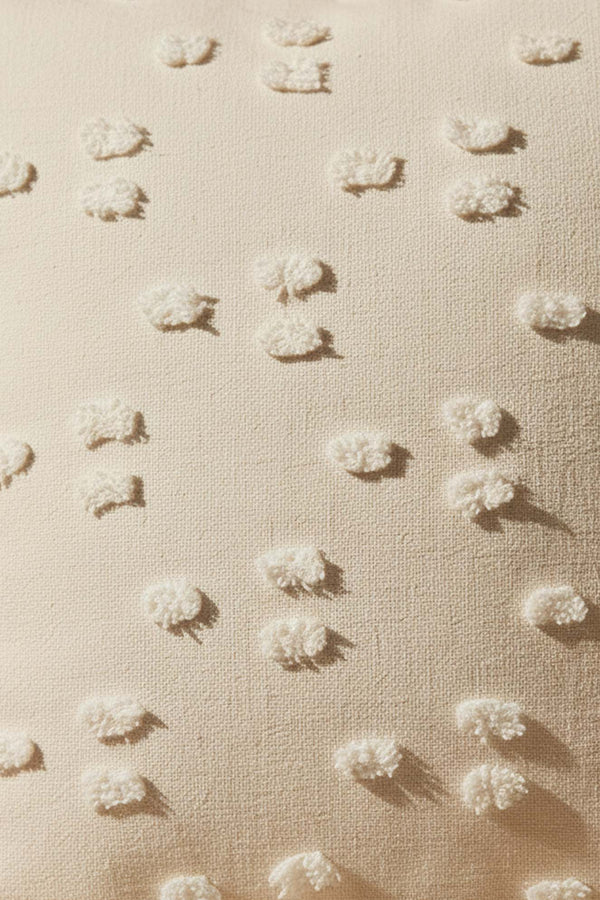 Cream Polka Dot Punch Decorative Cushion Cover